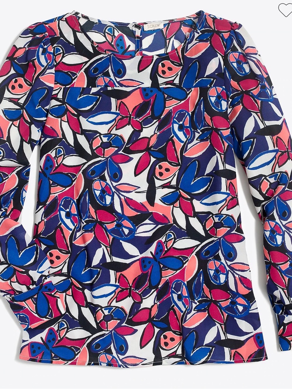 J. Crew Medium Floral Boatneck Top